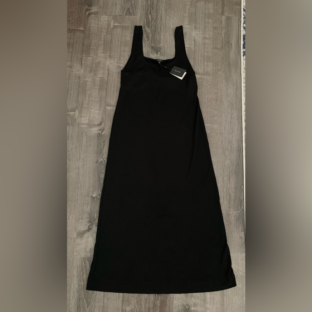 Massimo Dutti Elegant Maxi Black Sleeveless Dress